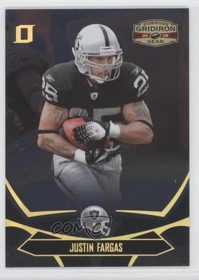 2008 Donruss Gridiron Gear Gold O's 82/100 Justin Fargas #71 0j8