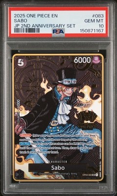 2025 ONE PIECE JAPANESE 2ND ANNIVERSARY SET #083 SABO PSA 10 | eBay