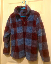 Eddie Bauer Women s S Plaid Fleece  Zip Mock ...