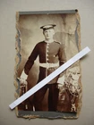 Pre WW1 Cabinet Card Photo Territorial Forces Worcestershire? Damaged