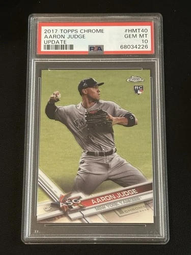2017 Topps Chrome Update Aaron Judge Rookie Card #HMT40 PSA 10 Yankees!