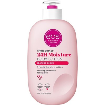eos Shea Better Body Lotion- Jasmine Peach, 24-Hour Moisture Skin Care, Light...