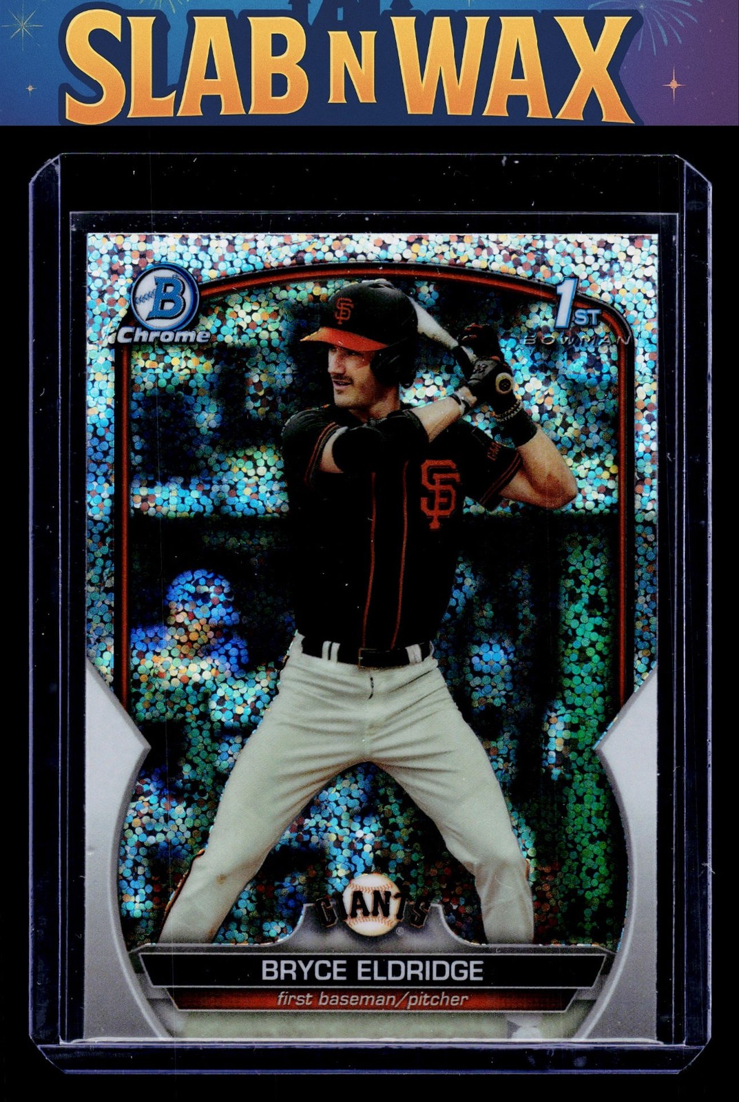 2023 Bowman Draft Bryce Eldridge #BDC-107 Giants Chrome Sparkle Refractor