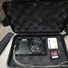 Fujifilm FinePix T555 16MP 12x Zoom Digital Camera Case 16GB Tested No Charger