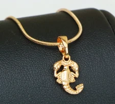 Scorpio Zodiac Scorpion Rose Gold Pendant Astrology Charm, XPPT1469