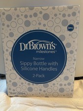Dr. Brown's Milestones Sippy Straw Bottle with Silicone Handles - 2 Pack