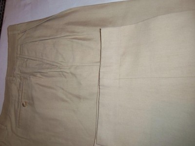 23- MINT Zanella Bennett LIGHT Cotton TAN PANTS - 35 X 30