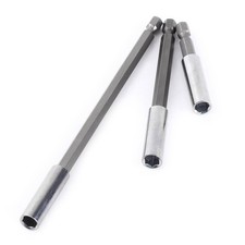 ⁺3pcs Electrical Drill Screwdriver Extension Bar Magnetic Bit Holder 1/4 Shank