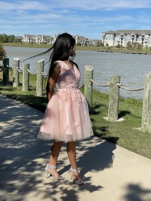 Pink Lace Tulle Flower Girl Prom Formal Dress Knee Length Floral Girls'  Outfit | eBay