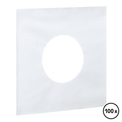 100x 7'' Record Inner Sleeves - Innenhüllen (weiß) White