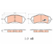 Satz Bremsbeläge Bremsklötze vorne für Opel Astra L OV5 Combo K9 24148690