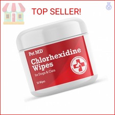 Pet MD Topical Wipes for Cleansing - with Aloe for Cats and Dogs - 50 Count