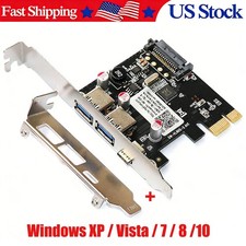 USB 3.1 PCIe Card 10Gbps USB-C and 2x USB-A Ports Expansion for PC