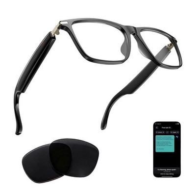 Giinova AI Smart Glasses Bluetooth 5.4 Translator, 160+ Languages, ChatGPT