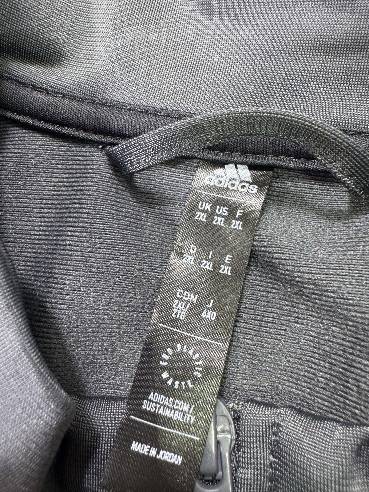 Adidas Essentials Track Jacket Zip 3-Stripes Gray… - image 3