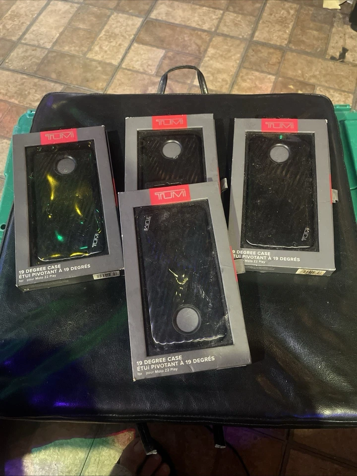 Lote de 4) Fundas Protectoras Duraderas Tumi 19 grados Moto z2 Play Negras Foto 3 de 3