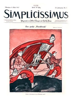 Simplicissimus Poster 1920s - Art by Thomas Theodor Heine - 24x36  VINTAGE ART