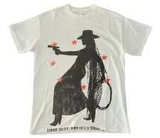 Beyonce Most Wanted Tee S White Cowboy Carter Tour 2025 Merch NEW *flaw