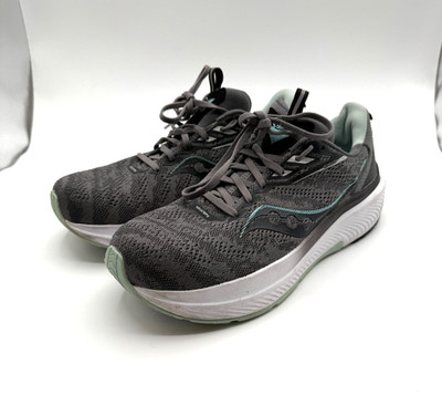 Saucony Echelon 9 Womens Size 11.5 Running Shoes Gray White Sneakers Trainers