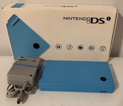 Nintendo DSi Light Blue Handheld Console w/ Box & OEM Charger - TESTED - GREAT!