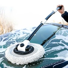 Car Wash Brush Telescopic Handle Soft Chenille Mop Window Cleaning Auto Tool UK