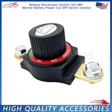 Battery Disconnect Switch Marine Battery Power Cut-Off Switch Isolator 12V-48V