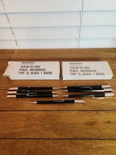 7 Vintage Skilcraft US Government Black Mechanical Pencils with 2 Original Boxes