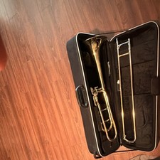 Gold Tenor Slide Trombone w/ Case, Brass Fini...