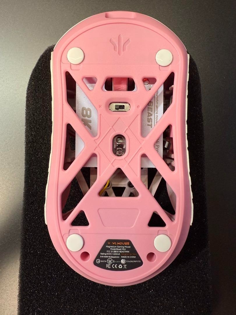 マウス・トラックボール WLMOUSE Beast X Mini Pro Pink Rabbit WLMOUSE Beast X Series Tempered Limited Edition Mini Pro