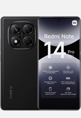 Xiaomi Redmi Note 14 Pro 5G, Black, Smartphone OVP