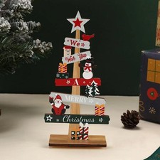 Wooden Xmas Ornament Santa Snowman 2025 Christmas Tree Decor Gift