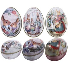 6 Pcs Treat Boxes Party Favors for Candy Decorative Egg-shaped Goodie