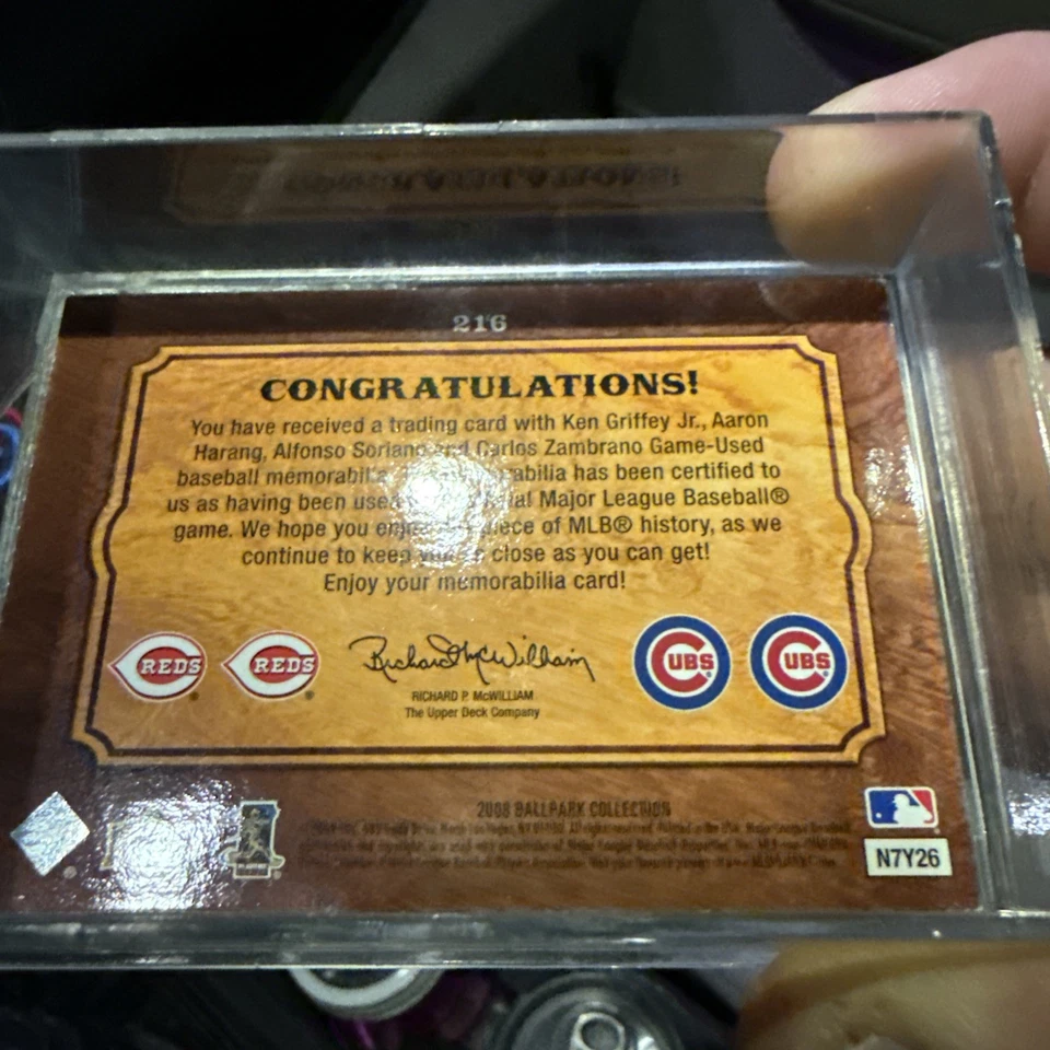 ¡¡Parche cuádruple Upper Deck Ballpark Collection 2008!! ¡¡Muy raro!! Griffey Jr. Foto 2 de 4