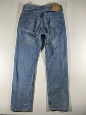 Vintage Levis 501 Jeans Mens USA Made Button Fly Light Wash 90s/Y2K Fits 33x31.5