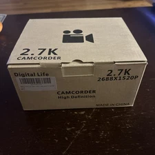 CAMCORDER 2.7K DIGITAL LIFE GENUINE AUTHENTIC BRAND NEW NEVER USED
