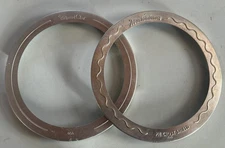 Lot of 2 Aluminum 10" Round Pie Shields Pampered Chef & Mrs. Anderson