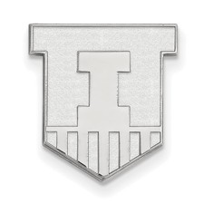 14K White Gold Univ. of Illinois Shield Logo 14mm Lapel or Tie Pin