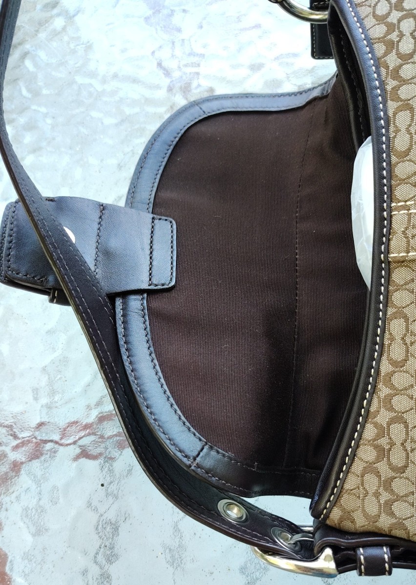 Coach F10925 SMALL Vintage Brown Soho Y2K Signature C Canvas