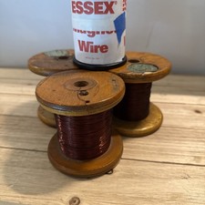 VINTAGE 6 lbs Partial Spools Of Copper Magnet Wire From Essex And Ansonia Lot