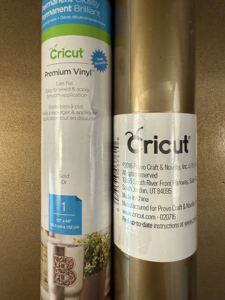 Cricut Gold Vinyl Set of 2 NEW - Image 2 of 3