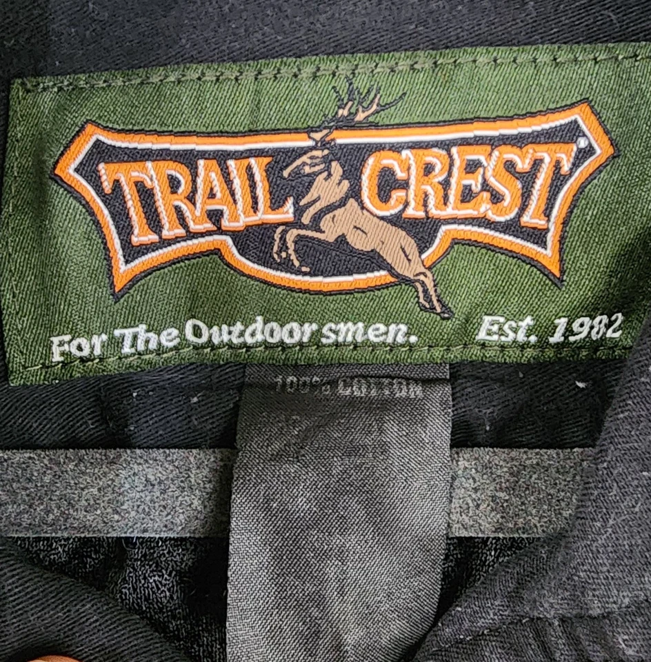 Trail Crest Shirt Mens 2XL Camo Black Denim Button Up Casual Outdoor Hunting - Image 3 of 4