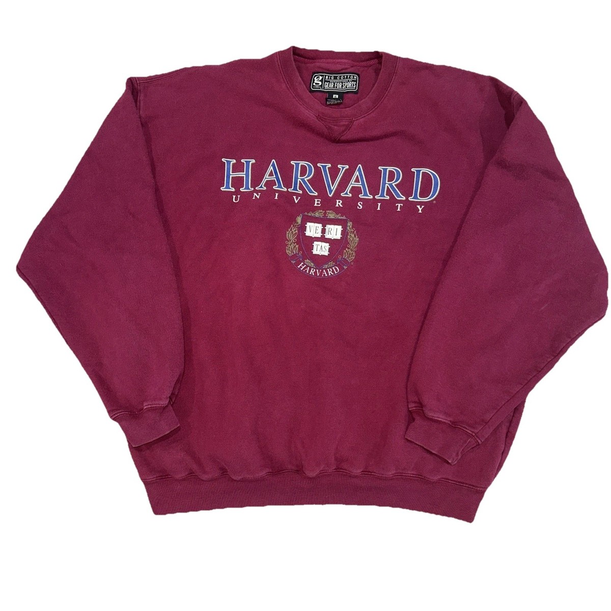 Men's Vintage Harvard Crewneck Logo College Sweatshirt Size XL