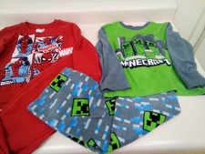 NEW Marvel Spiderman Red Sweatsuit  Minecraft Pajama s Boy s Size 7