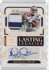 2024 National Treasures Lasting Legacies Holo Gold /10 Michael Irvin Auto 1o2