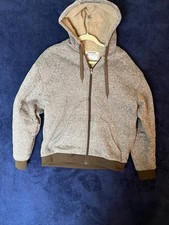 Seven Apparel Hoodie Mens Large Gray Sherpa Lined Full Zip Fleece Jacket