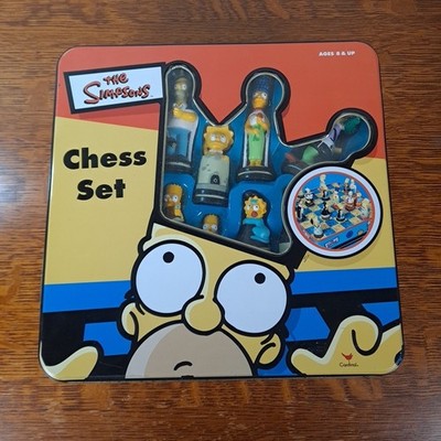 The Simpsons 3D Chess Set In Tin Box Complete Set