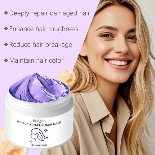 Purple Keratin Hair Mask Nourishes and Nourishes Hair❉ R1M7 - Picture 6 of 13