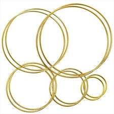 10 Pcs Metal Rings for Crafts, Dream Catcher Macrame Rings, Metal Floral Hoops