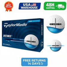 TaylorMade Distance Golf Balls White 12 Pack 2-Piece Ionomer
