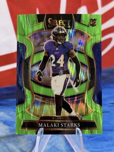 2025 Panini Select Ravens Malaki Starks Concourse Neon Green Shock /699 #61